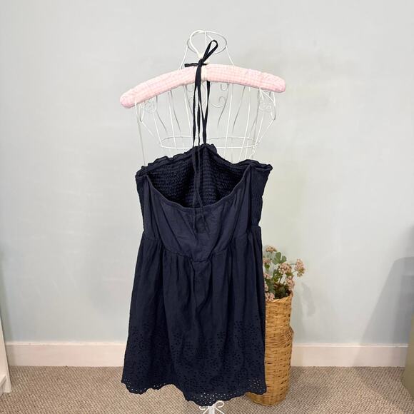 Vintage y2k Gorgeous flowy navy milkmaid off the shoulder babydoll top - Picture 5 of 6